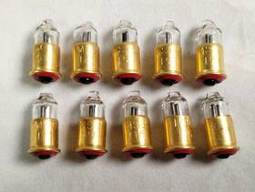 Msc115 Master Specialties Co. Vintage Midget Neon Bulbs Flanged Base 115v Aviation Lot Of 10 - Untested