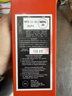 Bp-1010 Merl Narco Elt 10 Battery
