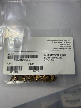 Ms20426a3-3 Military Brand Aircraft Aluminum Rivets 74 Ct Aerospace Grade Oem