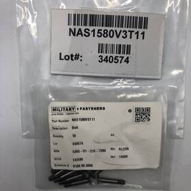 Nas1580v3t11 Military Fasteners 10 Mil Spec Bolt Titanium 10-32 Unjf Flat Countersink 1 1/16 Inch Oal