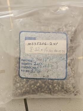 Ms35206-241 Militaty Standard 2 000 Aerospace Screw 8-32 X 1/4 Pan Head Lot Of 2000 New Surplus