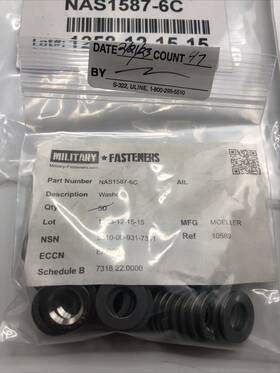Nas1587-6c Moeller 47 Washer 3/8 Inch Recessed Countersunk Stainless Aerospace