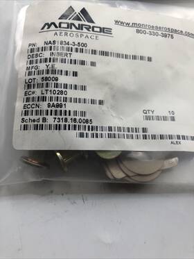 Nas1834-3-500 Monroe Aerospace Screw Thread Insert
