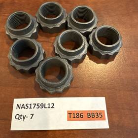 Quantity-7 Nas Nas1759l12 Self Locking Nuts. New. T186 Bb35