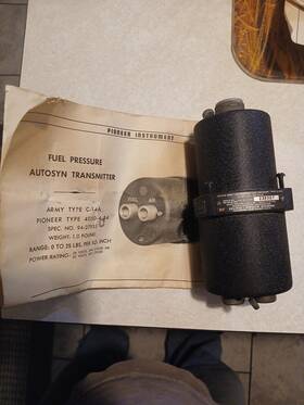 4050-4-b4 Nos C-14a Vintage Army Aircraft Bendix Autosyn Transmitter 0-25 Lb Fuel