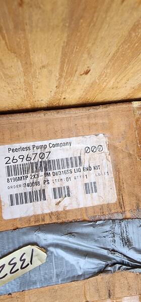 8196mtp Peerless 2696707 Pump Model Liquid End Kit 2x3-5m Di/316ss Impeller - Pn