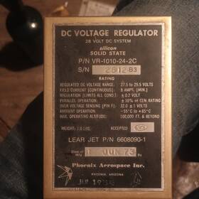 Vr-1010-24-2c Phoenix Air Space Aerospace Dc Voltage Regulator No Knob