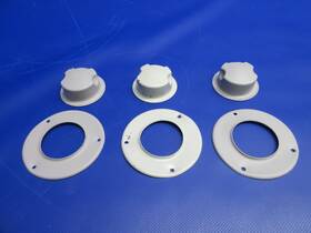 Pa-24-250 Piper 21154-02 Comanche Air Deflector Vent And Plate Lot Of 3 0825-928