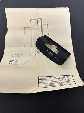 21235-00 Piper Aircraft Door Latch Trim Plate P/n New Surplus St