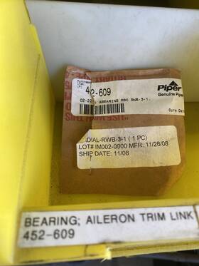 Pa-42-1000 Piper 452-609 Aileron Trim Link Bearing