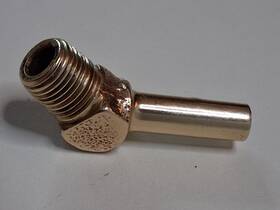An844-4 Piper 558-912 1940s 45 Degree Elbow Oem Brass Threaded Inside Shaft Possibly Pn