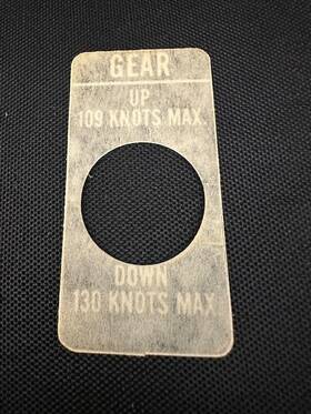 Piper 581-966 Aircraft Placard P/n New Surplus St
