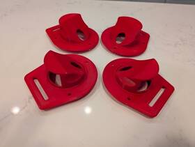 68733-02 Piper Cherokee Pa28 Air Vents With Flange Set Of 4 Heavy Duty Red
