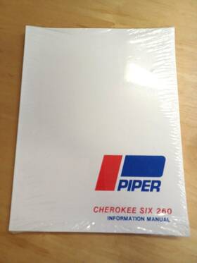 761-558 Piper New Cherokee Six 260 Pilots Information Manual P/n