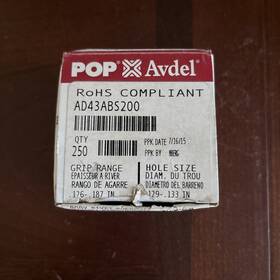 Ad43abs200 Pop Avdel Advel Rohs Compliant Aluminum Qty 250
