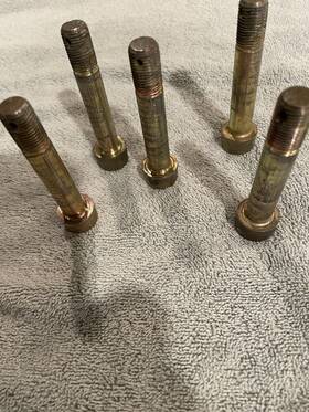 An310c8 Pratt & Whitney 148r44 Five Nas Bolts And Nuts Yellow Tagged 3/96