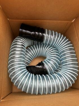 Lavm12bl Ramptech 12ft Aircraft Lavatory Cart Waste Hose Translucent Blue
