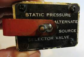11-254-8 Republic Mfg Corp Aircraft Static Pressure Selector Valve With Switch Guard P/n