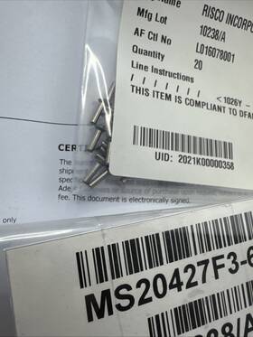 5320-00-270-2953 Risco Ms20427f3-6 20 Rivets 3/8 Inch Long 3/32 Diameter Countersunk