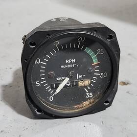 855004-503 Rockwell Commander Aero-mach Aircraft Mechanical Tachometer Rpm Gauge With Hour Meter 855004-503 Rockwell Commander Aero-mach Aircraft Mechanical Tachometer Rpm Gauge With Hour Meter