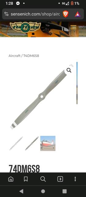 K39362 Sensenich Single Prop Plane Propeller Made In Usa