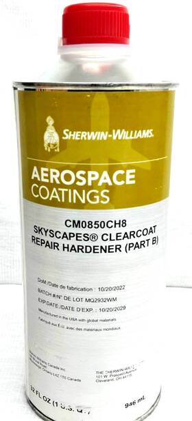 Cm0850ch8 Sherwin Williams Sherwin-williams Part B Clearcoat Repair Hardener Lot Of 6 Quarts