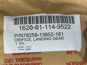 70250-13052-101 Sikorsky Helicopter Landing Gear Orifice P/n New