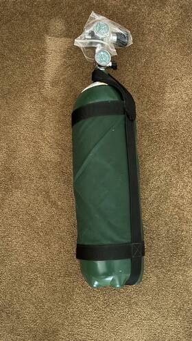 696764 Sky Ox Ltd. Aviation Oxygen Bottle With Valve 50 Cu Ft