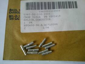 Ysv1418 Souriau Lot Of 100 Ea Electrical Conductor Splice P/n