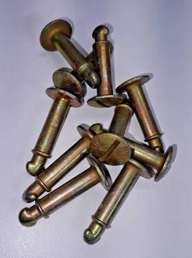 5-0-740 Southco / Dzus Lot Of 10 Steel Lion Quarter-turn Stud Fasteners Slotted Recess