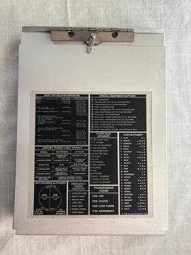 4019a Sportys Pilot Shop Vintage Checklist Clipboard With Storage And Maps Compass