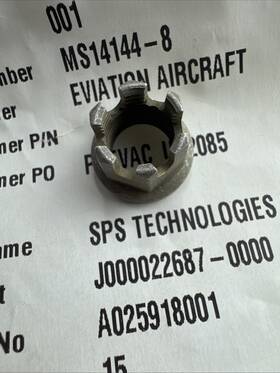 Ms14144-8 Sps Technologies Nut 1/2-20 Castellated Lightweight 450f Certs