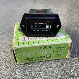 15003-5 Stewart Warner Vintage Hobbs Compact Mini Meter Hours