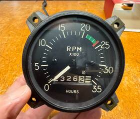 C668020-0117 Stewart-warner Cessna P/n Tachometer Hours 2326.2 With Cable Shaft