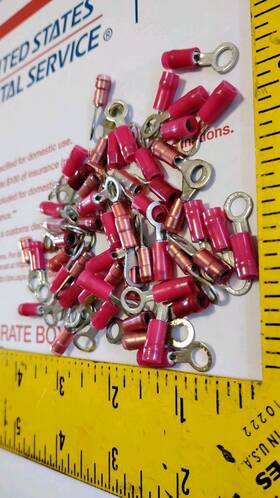 T&b Ms25036-18 Aircraft #10 Red Terminal Lugs Ms25036 Lot Of 50 Each New Avionics Made In Usa