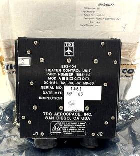 1655-1-2 Tdg Aerospace Aircraft Heater Control Unit