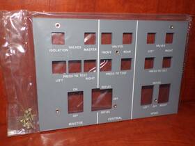 25-9nf2045-1 Tec Trans-lite Aircraft Master Switch And Valve Panel