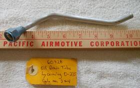 60928 Textron Lycoming 0-235 Aircraft Engines Cylinder Head # 3 And 4 Oil Drain Tube Pn