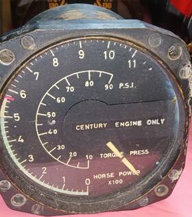 832-00140 Thomas A. Edison Industries Vintage Aircraft Gage Unit Oil Pressure
