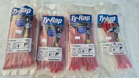 Ty525m2 Thomas & Betts And Ty-rap Cable Ties 50lb Red Nylon With Stainless Steel Locking 312