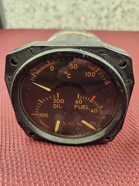 273-01313 Thomas Edison Industries Military Aircraft Type Engine Gage For Recip. P/n Instrument