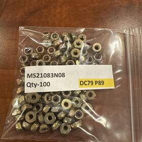 Ms21083n08 Tristar Qty-100 Self Locking Nuts. New. Dc79 P89