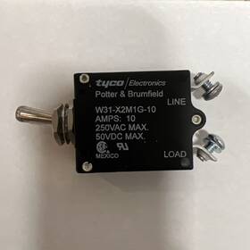 W31-x2m1g-10 Tyco Electronics Toggle Circuit Breaker Amps 10