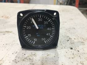 7-100-10 Uma Small Manifold Pressure Gauge Aircraft 10-50 Inhg 7-100-10 Uma Small Manifold Pressure Gauge Aircraft 10-50 Inhg