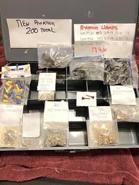 An527d6r6 Umpco Artisan An Ms Lot Of 200 Aviation Aircraft Screws Nuts Clamps Connectors Etc New Other