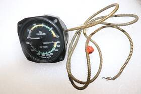 4-24-u Us Gauge 3/4-24-u Piper Super Cub Pa20 22 Oil Pressure Temperature