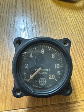 8-17-am Us Gauge Company 7/8-17-am Hydraulic Pressure Aw-1 7/8 17-am Vintage