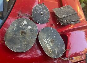393-051 Usn Usaf Wwii Part - Navy Warbird Control Surface Inspection Cover Lot X 7 Ttl Grumman