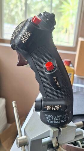 A218-9663760-4 Vertol 145es016 4 Helicopter Pilot Grip Stick Guardian Electric
