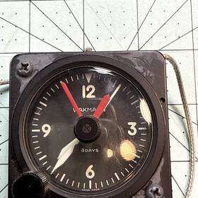 W-33-7510-10-et-20 Wakmann W-33-7510-10et-20 Tested 8 Day Aircraft Cockpit Clock P/n Swiss Made